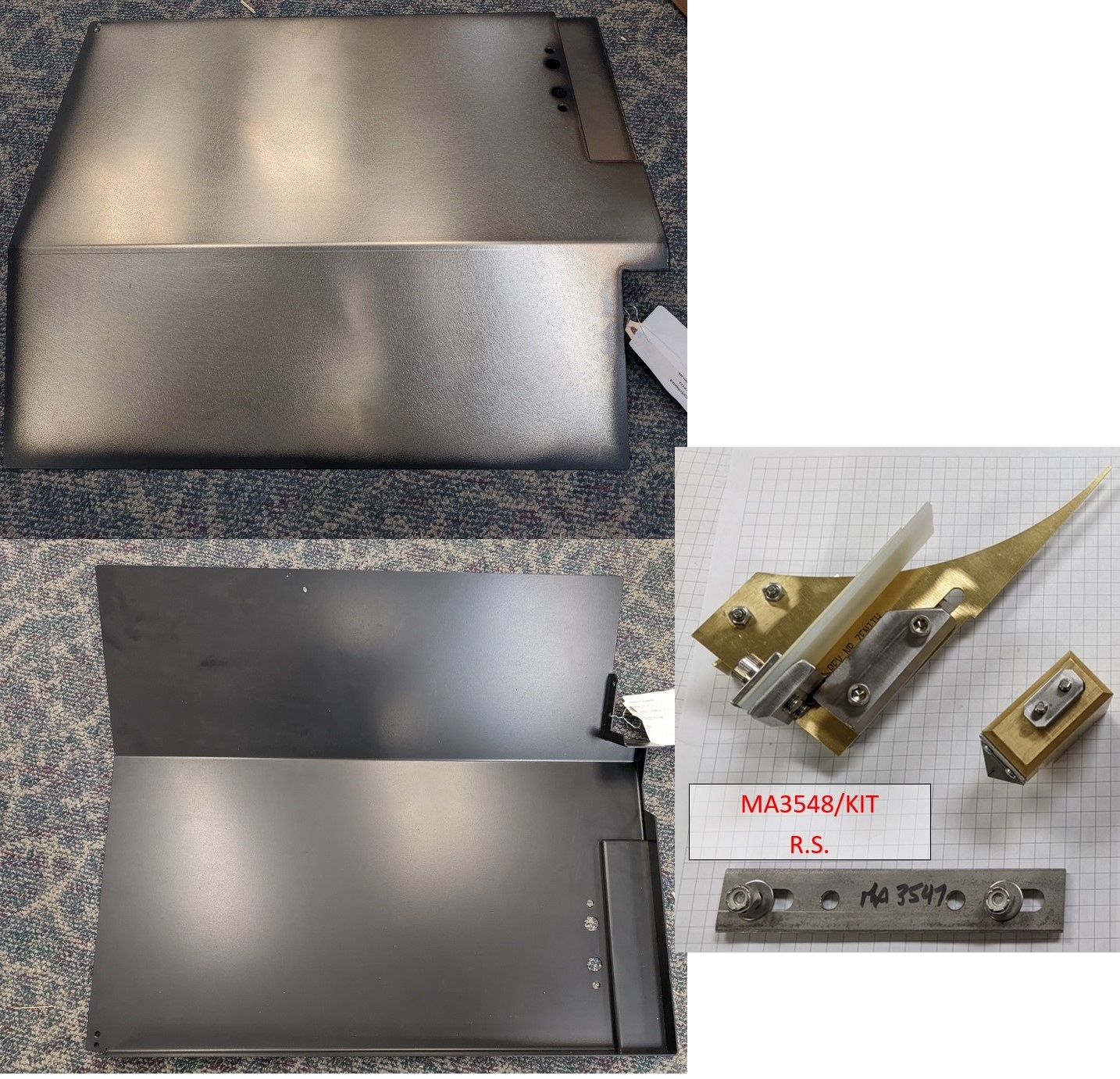 [R. S. GLUE PAN MA3548 (WITH-TEFLTON) (52" - 98") AND MA3548/KIT GLUE DAM & WIPER KIT] MA3548/COMP