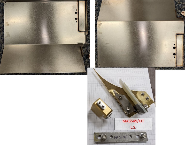 [L. S. GLUE PAN MA3549/NT (NON-TEFLON) (52" - 98")  AND MA3549/KIT GLUE DAM & WIPER KIT] MA3549/COMP-NT