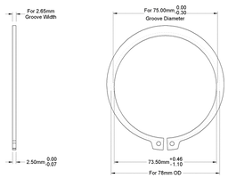[RETAIN RING 78MM OD X 2.65MM GROOVE WIDTH] WA60399